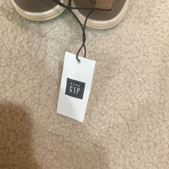 Baby GAP brown with green laces inner ankle zipper new - Picture 5 of 5